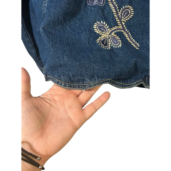 Karen Hart Embroidered Jean Denim Jacket - Picture 6 of 6